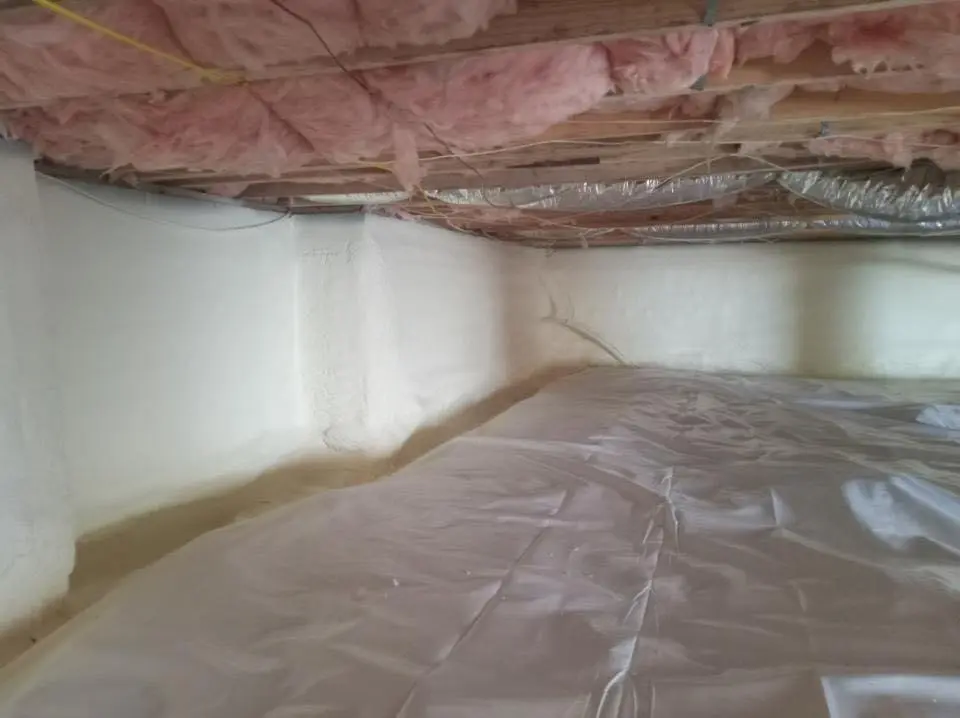 Crawl space encapsulation with closed-cell spray foam for Attic Insulation in Bee Cave